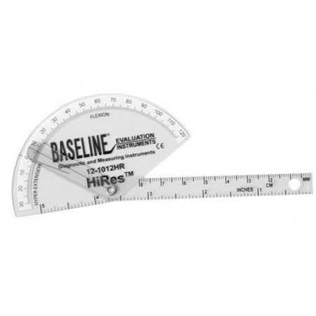 Fabrication Enterprises Fabrication Enterprises 12-1012HR 5.5 in. Baseline Hires Flexion & Hyper-Extension Plastic Finger Goniometer 12-1012HR